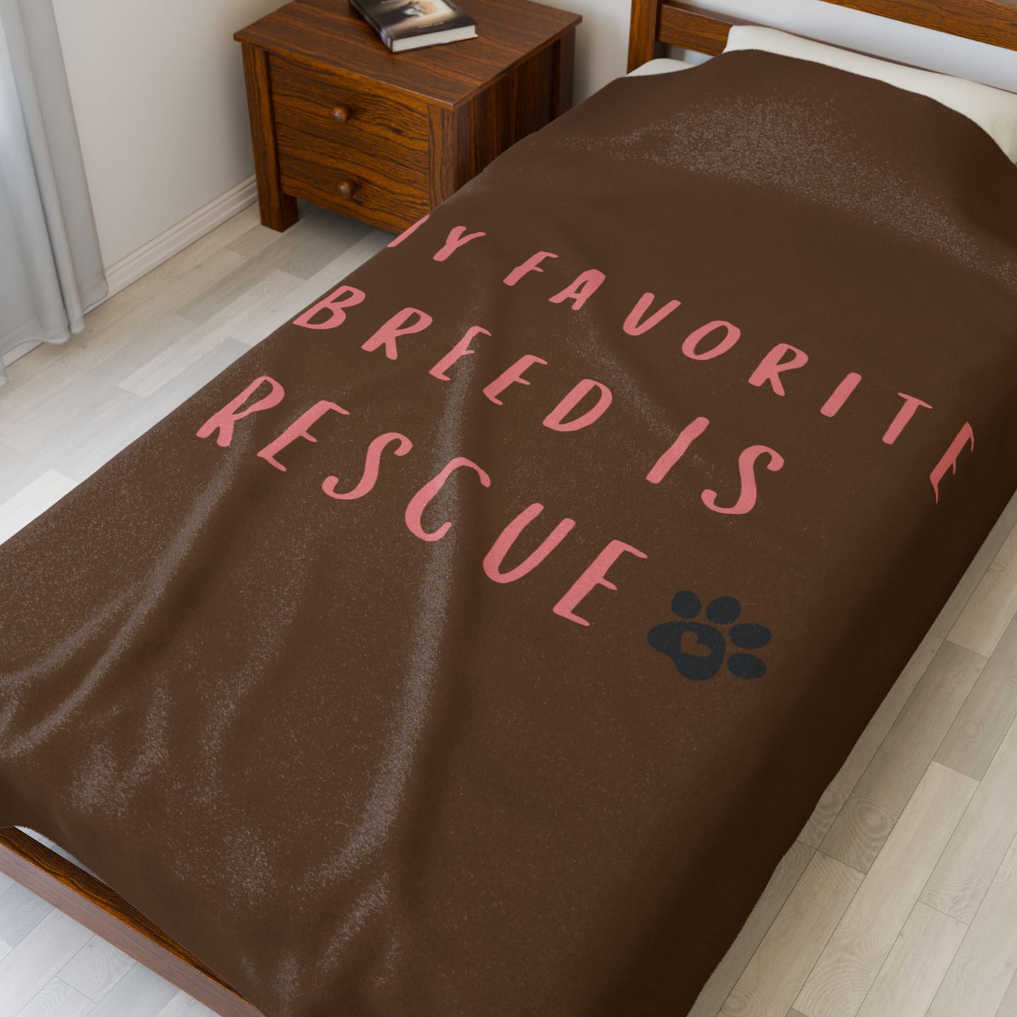 My Favorite Breed Is Rescue  - Plush Blanket