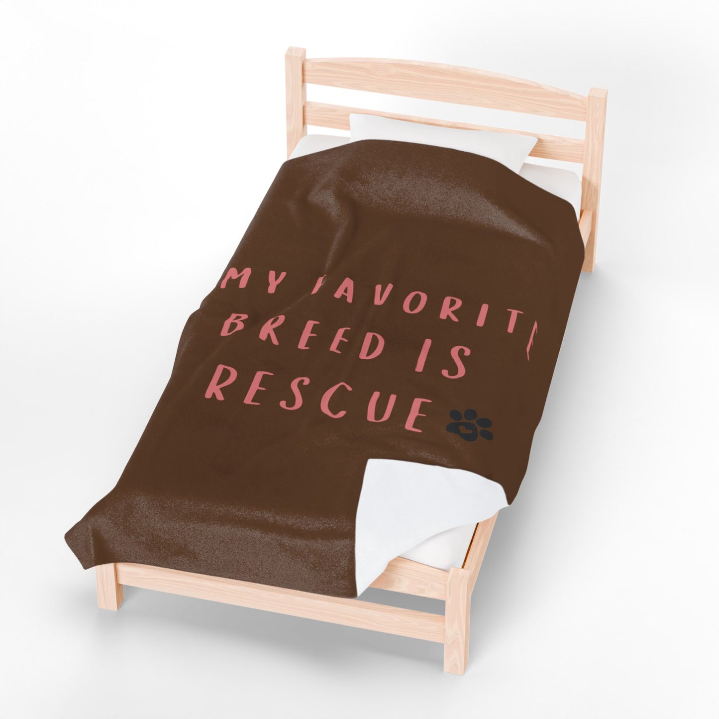 My Favorite Breed Is Rescue  - Plush Blanket